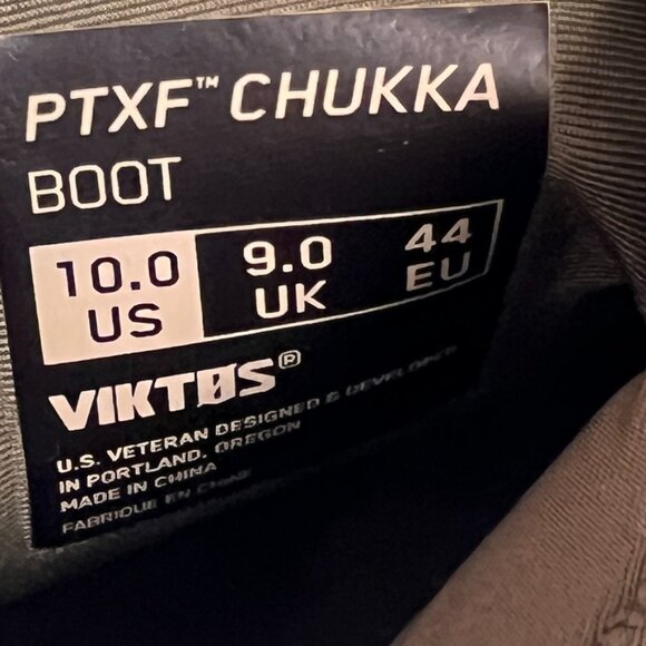 Viktos Boot Men 10 PTFX Chukka Leather Lace Up Ankle Train Work Tactical Core Ex - Picture 8 of 10